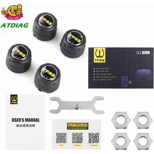 Best Sensors Car External Sensor TPMS Tire Pressure Monitoring System Bluetooth--compatible 4.0 BLE TPMS For Android and IOS
