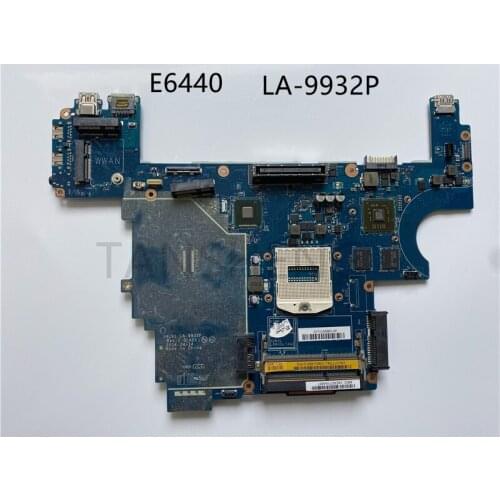 Laptop motherboard For DELL Latitude E6440 Notebook Mainboard LA-9932P 100% Full Tested
