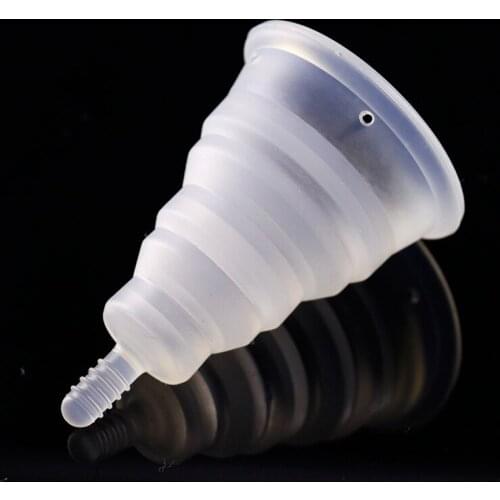 Reusable Silicone Menstrual Cup Medical Grade Soft Vaginal Period Cup S/L Size Women Feminine Hygiene Health Care Supplies