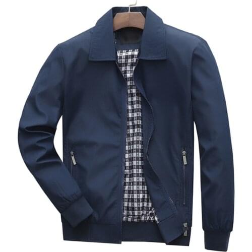 Summer Style Mens Jackets and Coats European and American Style Plus Size 4XL Dad Windbreaker Coats Khaki Jacket Men Spring A612