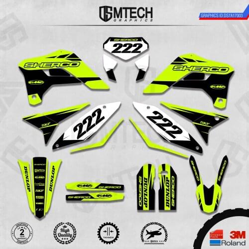 DSMTECH Custom Team Graphics Decals 3M Stickers Kit For SHERCO Sticker 2017 2018 2019 2020 SE SEF 003