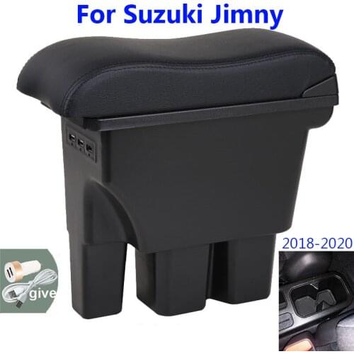 For Suzuki Jimny armrest box Jimny 2020 2019 2018 2017 JB74 retrofit parts car storage interior accessories easy to install 3USB