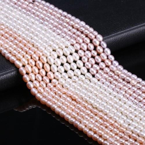 Freshwater Rice-shaped Pearl Loose Beads 4-5 Mm For DIY Bracelet Earring Necklace Sewing Craft Jewelry Accessory