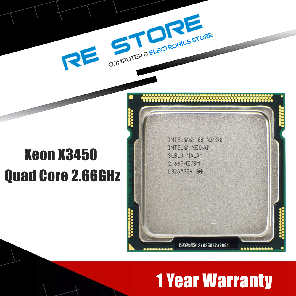 Intel Xeon X3450 Quad Core 2.66GHz 8M 2.5GTs SLBLD Socket LGA1156 CPU Processor
