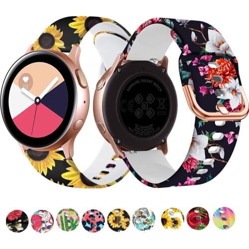 20 22mm Soft Silicone Watch Strap Band For Samsung Galaxy Watch 42 46mm Active2 40 44mm Galaxy Watch 3 41 45mm For Huami Amazfit