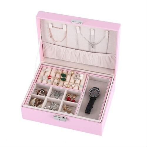 Display Boxes for Gifts Jewelry Box Double Layer Accessories Packaging Box Large Capacity Package Storage Box Girls' Fashionable