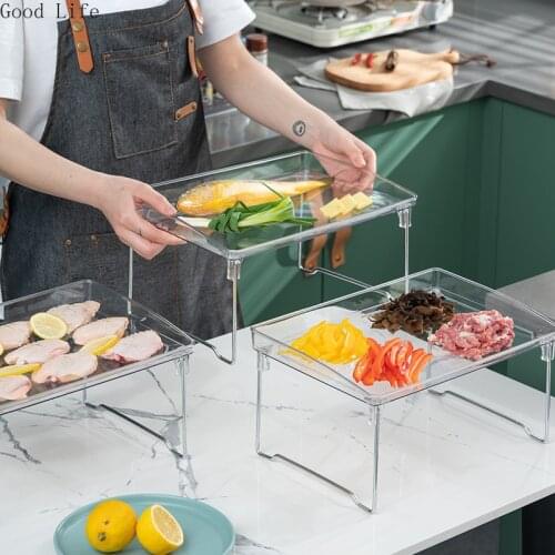 Stackable Kitchen Desktop Storage Rack Bathroom Cabinet Layered Shelf Office Folding Finishing Racks