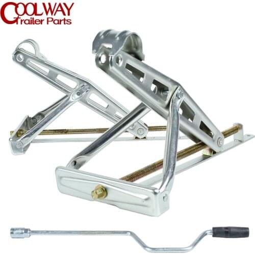 2 Pcs RV Trailer Stabilizing Stands With 1 Hand Handle C-Style Jacks Caravan Parking Legs Camping Stabilizer Parts Accessories