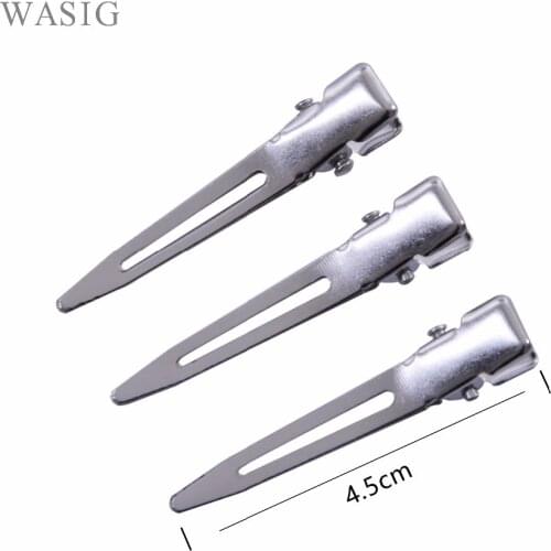 10 PCS 4.5cm Hair Extension Snap Clips Wig Weaving Single Prong Alligator Hair Clips for Bows DIY Accessories Hairpins