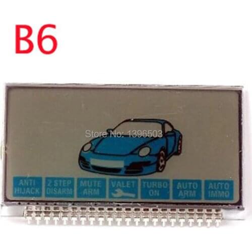 2 PCS/lot B6 LCD Display for Russian Two way Car Alarm System Starline B6 lcd remote controller Keychain key chain fob