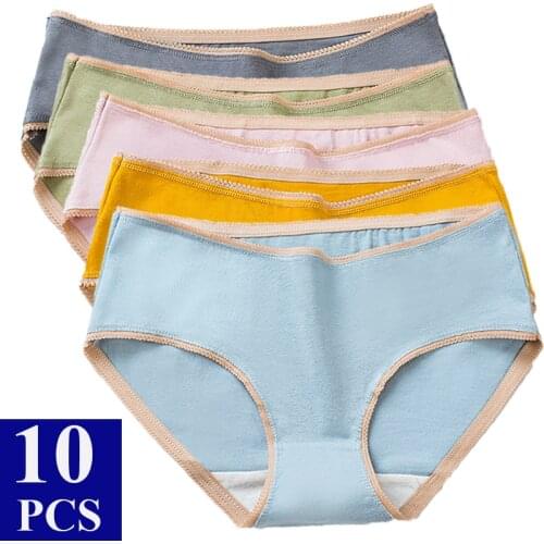 0.7$/Pc Cotton Panties Women Underwear Cotton Underwear Women Panty Sexy Lingerie Femme Majtki Damskie Трусы Женские 10Pcs/Lot