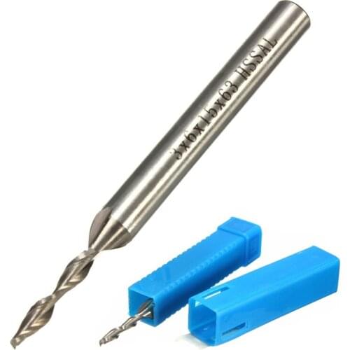 1Pcs HSS & Aluminium End Mill Extra Long 3mm Cutter CNC Drill Bit Extended Three Flutes Milling Cutter 3x6x19x63mm