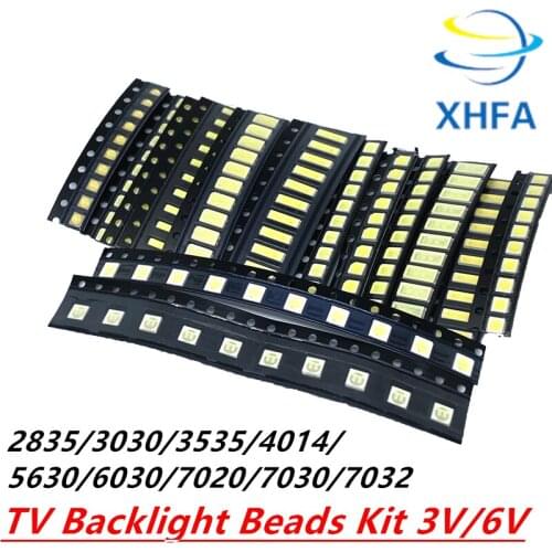 1W/0.5W SMD LED Kit 3V/6V 2835/3030/3535/4020/2828/6030/7020/7030/7032 Cold white For TV Backlight Beads 11 values *10pcs=110PCS