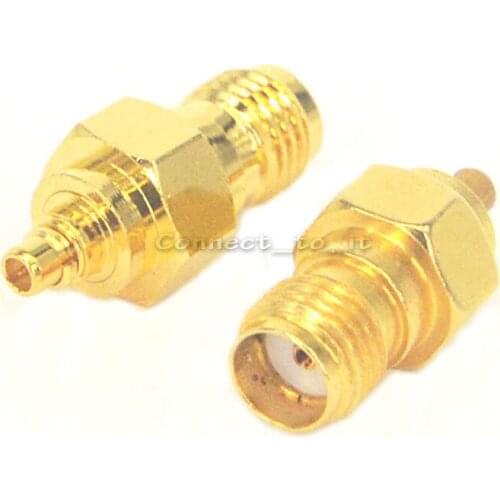 10 Pieces SMA Female to MMCX Male Goldplated Straight Connector Sdapter