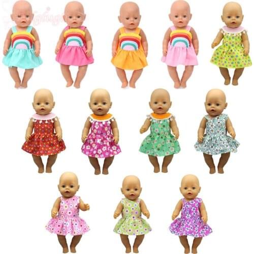12 Style Choose 1,Fashion Dress Clothes Fit For17inch/43cm Born Baby Doll Clothes Doll Accessories For Baby Festival Gift