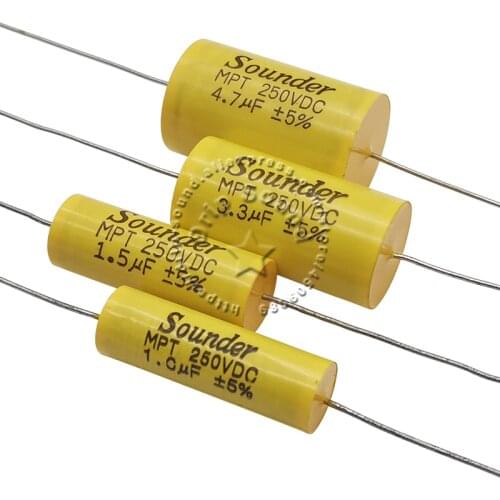 2pcs 1.0uF-4.7uF 250V Speaker Frequency Divider Crossover Non-Polarity Capacitor