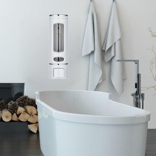 ABS Hand Soap Dispenser Shower Bath Lotion Wall-Mount Bathroom School Hotel