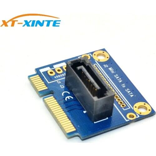 XT-XINTE mSATA to SATA Converter Card Mini SATA to 7Pin SATA PCI-e Extension Adapter Half-size for 2.5" 3.5" HDD SSD Hard Drive
