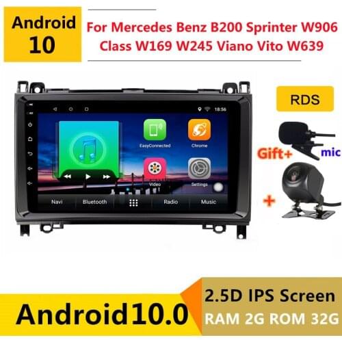 Android 10 Car radio DVD multimedia player GPS for Mercedes Benz B200 A B Class W169 W245 Viano Vito W639 Sprinter W906