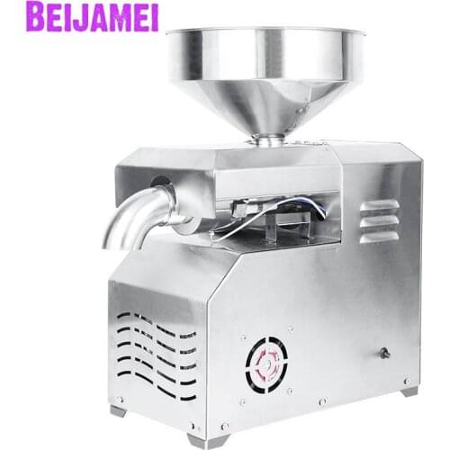 BEIJAMEI Stainless Steel Oil Press Machine Commercial Home Pine Nut Peanut Seed Oil Extractor Expeller Presser