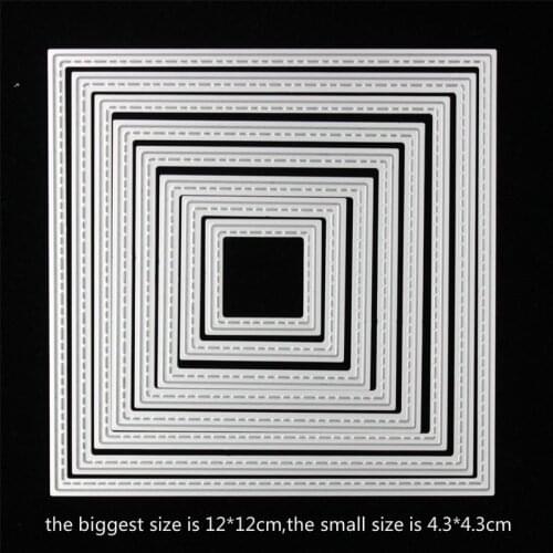 KSCRAFT Big Stitched Square Metal Cutting Dies Stencils for DIY Scrapbooking/photo album Decorative Embossing DIY Paper Cards