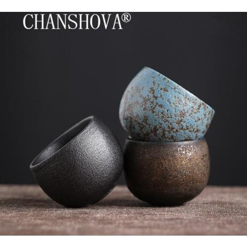 CHANSHOVA 60ml Chinese retro Handmade simplicity coarse pottery tea cup Small liquor cup China ceramics tea set H471
