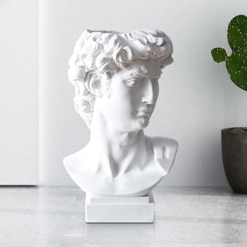 Modern Nordic style creative portrait vase decoration ornaments David dressing table storage bucket home decoration accessories