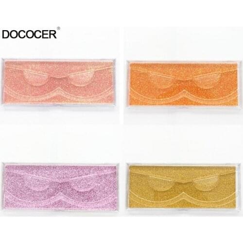 DOCOCER 10/20/30 Pieces 3d mink lashes cases packaging glittering lash boxes wholesale false eyelashes lash packaging bulk