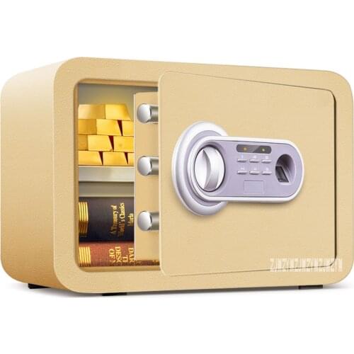 Household Strongbox 33473 Small Mini Key Office Fingerprint Password Security Anti-theft Bedside Table Invisible