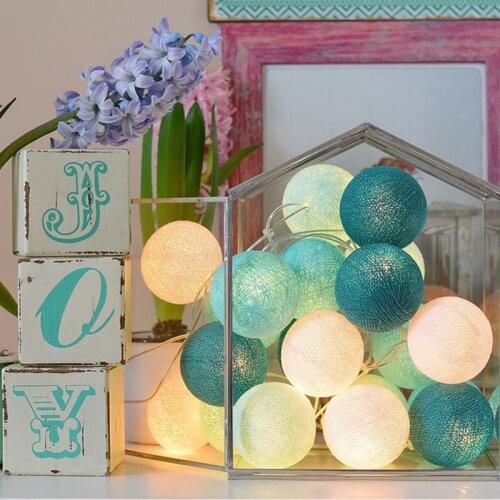 3M 20 LED String Cotton Ball Garland Lights String Christmas Xmas Outdoor Holiday Wedding Party Baby Bed Fairy Lights Decoration