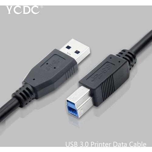 Scanner Printer USB 3.0 Data Cable Cord Line High Speed 5Gbps Black/blue 0.3/0.5/1/1.8/3/5m For Canon HP Dell WD Arduino Brother
