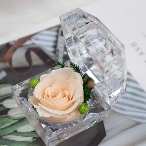 Eternal Rose Ring Box Personalized Velvet Wedding Originality Gift Box Fashion Valentines Engagement Box Jewellery Packaging Box