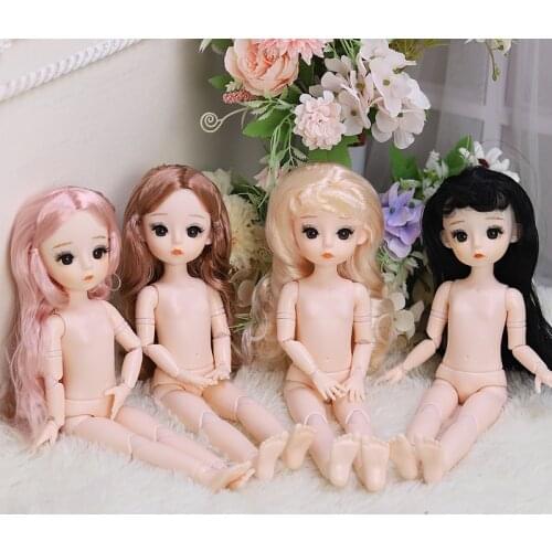New Doll Accessories 29cm Naked Doll Body Toys Baby Girls Genuine Doll Head for Barbie Doll Baby Toys for Girls Gift