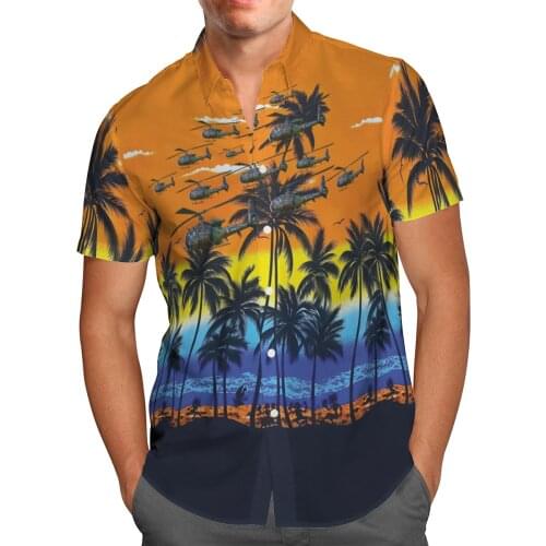 Cool Plane 3D Beach Hawaiian 2021 Summer Mens Shirt Short Sleeve Shirt Streetwear Oversized 5XL Camisa Social Chemise Homme-113