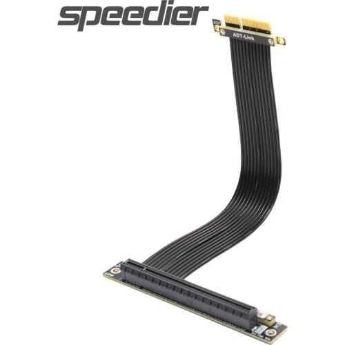 Newest 4.0 PCIE X16 Graphics Video Cards To PCI-E X4 Slot Extension Cable PCI Express 4.0 x16 To x4 Riser Adapter 90 Degree GPU