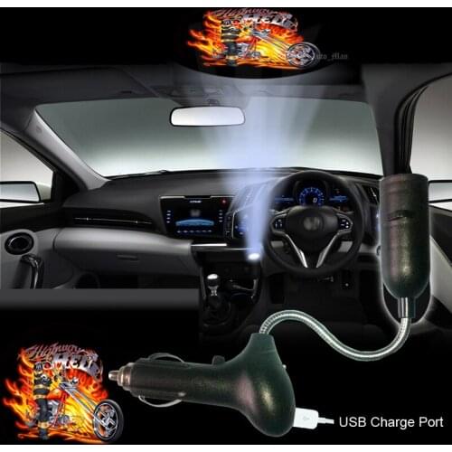 Flaming Bike Logo Car Cigarette Laser Projector Ghost Shadow Decorative Atmosphere LED Light