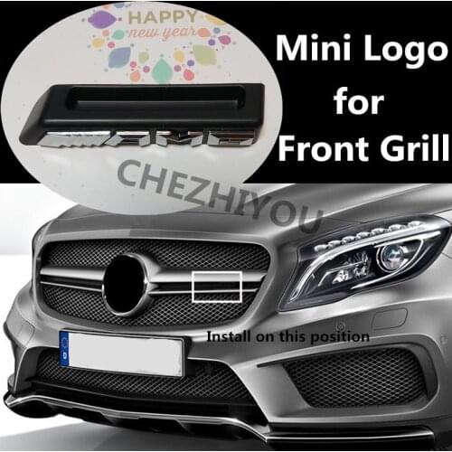 Front Grille AMG mini Logo A B C E Class W176 W246 W204 W205 W212 W213 GLC X253 GLE W292 Front bumper grille fit all car models
