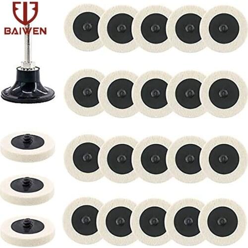 1/2/3 inch Roloc Polishing Wheel Buffing Pads Compressed Wool Felt Fabric Disc Grinding Abrasive Tools for Dremel Accessories