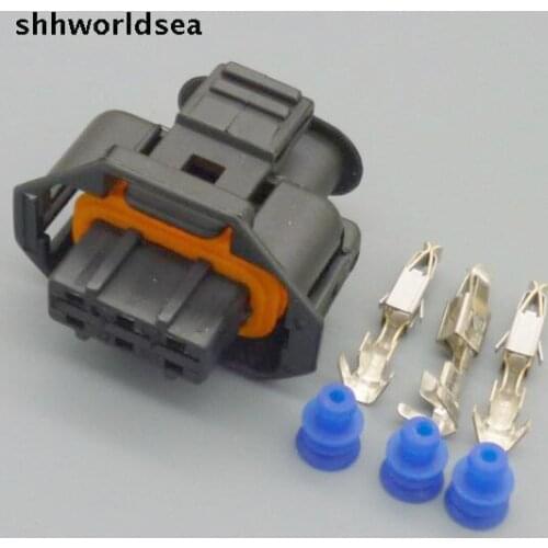 Shhworldsea 3 Pin 3.5mm Car senser plug,axle load correct timing/intake pressure plug,Auto waterproof plug car wire connector