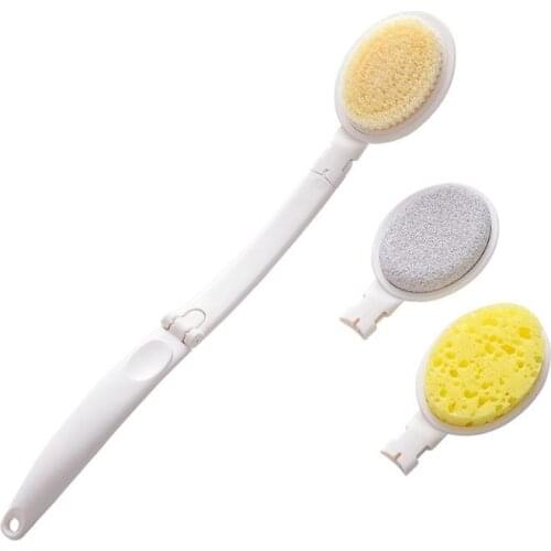 Folding Bath Brush Soft Nylon Hair Back Body Shower Scrubber Brushes Massager K0AB