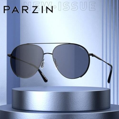 PARZIN Men Sunglasses Metal Frame Aviation Male Driving Sun Glasses UV Protection 92015