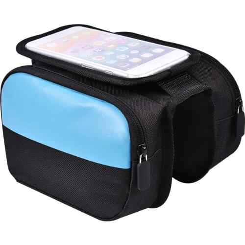 Bicycle Handlebar Bag Waterproof Bike Frame Phone Bags Cycling Top Tube Pannier Large Capacity Bag Mountain Bike Accessories