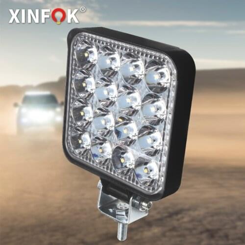 Led Light Bar 48w 16Light Led Car Light For 4x4 Led Bar Offroad SUV ATV Tractor Boat Trucks Excavator 12V 24V Work Light