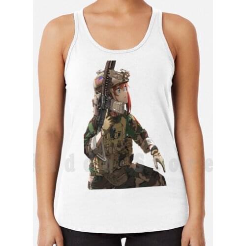Whats The Situation ? tank tops vest sleeveless Tactical Girls Female Anime Hentai Sexy Guns Guns And Girls