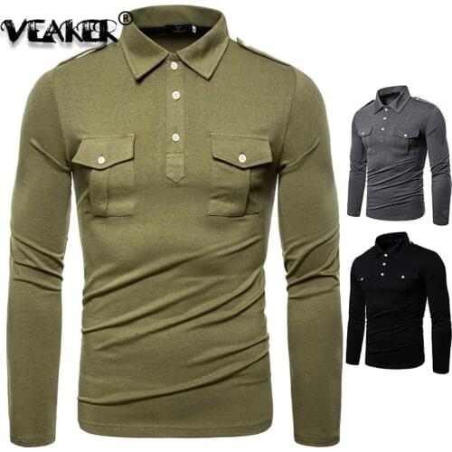 VEAKER Long Sleeve Polos For Men