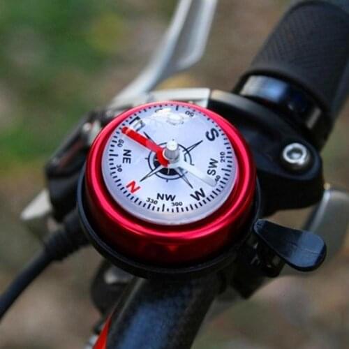 Bicycle Compass Warning Bell MTB Road Bike Horn Sound Alarm For Safety Cycling Handlebar Aluminum Alloy Bicycle Call Accessories