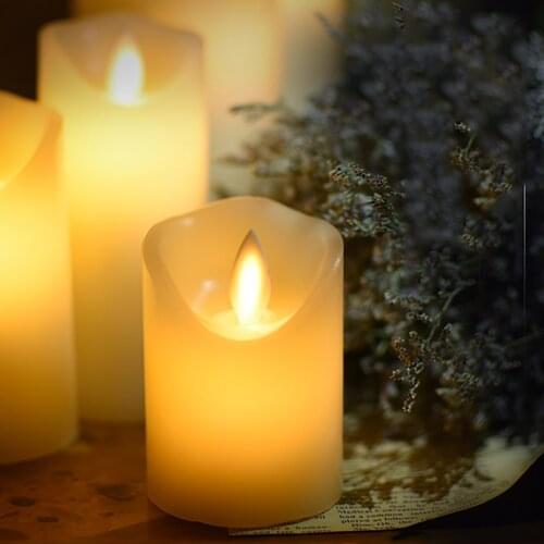 Wax Battery Operated LED Candle Paraffin Wax Flameless Candle for Party New Year Christmas Decorative Home Wedding Decoration