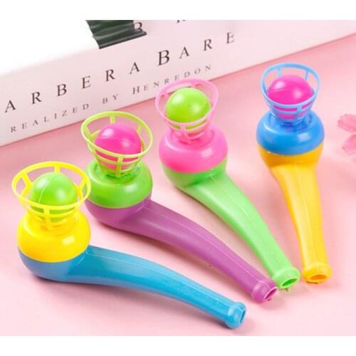 Funny Kids Sport Blowing Toy Colorful Magic Blowing Pipe Floating Ball Children Toys Party Favors Birthday Present for Kids