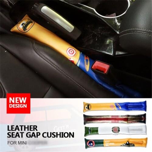 2PCS Car Seat Leakproof Plug Seat Grap Leather for All MINI Cooper S ONE JCW Countryman Clubman Hatchback Hardtop F R Colorful