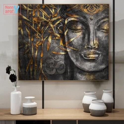 Abstract Buddhism Posters and Prints Wall Art Canvas Painting Buddhist Mood Pictures for Living Room Home Buddha Decoration